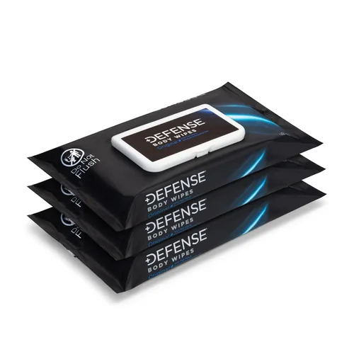 Miniatura 9 de Toallitas corporales naturales Defense Soap con aceite de árbol de té Toallitas de ducha para hombres y mujeres, ideales para lucha, combate