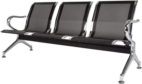 Miniatura 16 de Silla de sala de espera, banco de recepción del aeropuerto con brazos, sillas de recepción de invitados, silla de oficina, banco de vestíbulo, banco