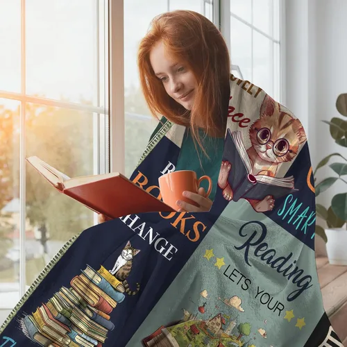 Miniatura 2 de Regalos para Amantes de los Libros para Mujeres, Regalos de Bibliotecaria para Mujeres, Ideas de Regalos para Club de Lectura, Manta de Lectura
