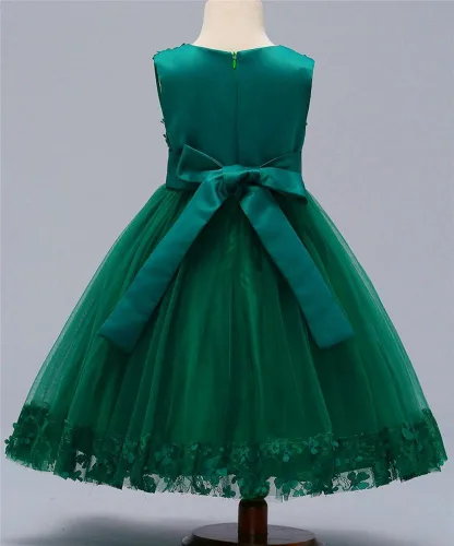 Miniatura 4 de WEONEDREAM Vestido de encaje elegante para niñas, para bodas, princesas o fiestas