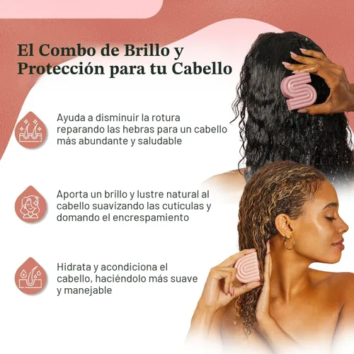 Miniatura 3 de Kitsch Juego de champú y acondicionador de aceite de ricino, aceite de ricino orgánico, cuidado del cabello para cabello opaco y seco, jabón
