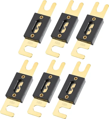 Miniatura 24 de X AUTOHAUX 6 unids 275A oro tono plateado ANL fusible universal para inversores coche vehículo camión audio
