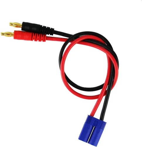 Miniatura 3 de 2 unids EC5 Macho Conector Enchufe 0.157 in Banana Plugs Cargador de Batería Cable Cable de Silicona 11.8 in 11.8 pulgadas (Paquete de 2)