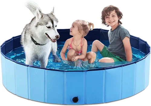 Miniatura 17 de Jasonwell Piscina plegable para perros y mascotas, piscina plegable para mascotas, bañera para niños, piscina para cachorros, perros pequeños, Mdf