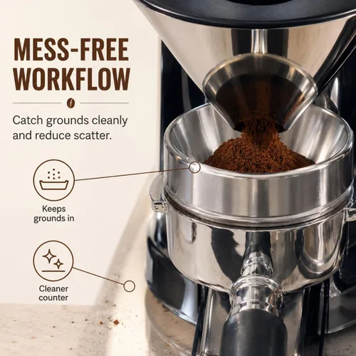 Miniatura 3 de YOLOYO - Embudo dosificador de espresso de 1.614 in compatible con La Marzocco 1 taza 0.25 oz y VST 0.25 oz cesta de un solo disparo, embudo