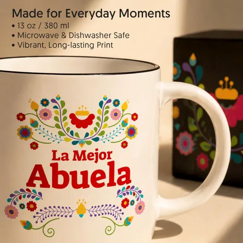 Miniatura 3 de Triple Gifffted Taza de café La Mejor Abuela, ideas de regalos para la mejor abuela en español para Navidad, Día de la Madre, Navidad, cumpleaños