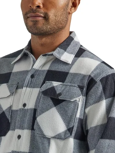 Miniatura 3 de Wrangler Authentics - Camisa de tela polar resistente de manga larga para hombre