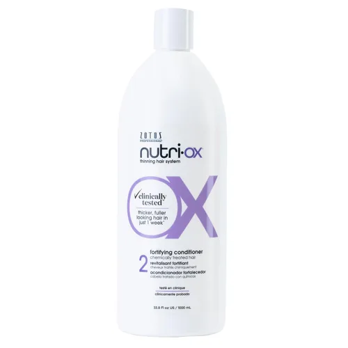 NUTRI-OX Acondicionador fortificante tratado químicamente para cabello adelgazante teñido | Cabello más grueso y de aspecto más completo | Probado