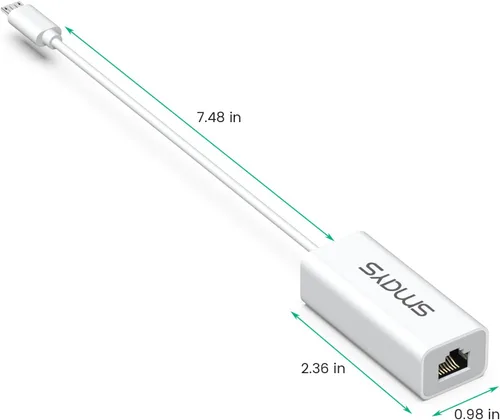 Miniatura 6 de Adaptador de Ethernet Micro USB OTG a RJ45 - Adaptador LAN con cable de 100 Mbps