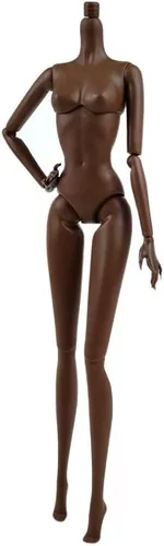 Cuerpo de repuesto articulado de muñeca movible de 1/6 para casa de muñecas de 11.5 pulgadas, accesorios de muñecas corporales (chocolate)