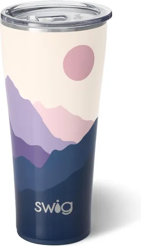 Miniatura 45 de Swig Life - Vaso de 22 oz con aislamiento térmico, vaso de café con tapa, apto para portavasos, apto para lavavajillas, acero inoxidable, taza