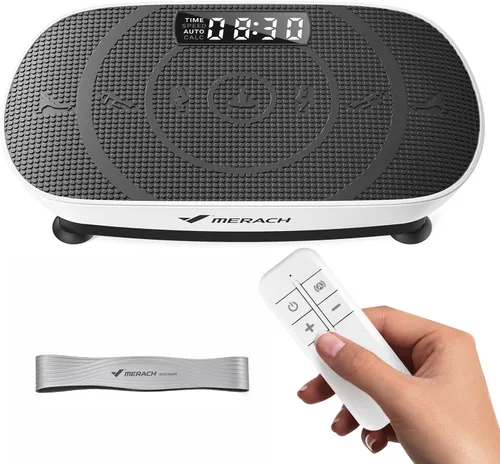 Miniatura 9 de MERACH Vibration Plate Exercise Machine, Curved Vibration Plate for Lymphatic Drainage Weight Loss, Vibrating Plate with Real-Time Calorie Tracking