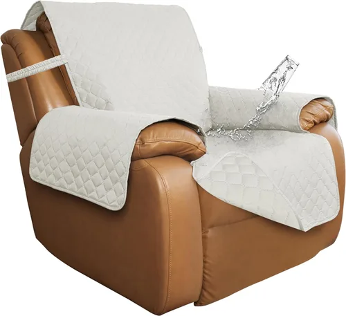 Miniatura 70 de ISSUNTEX Fundas de sofá de dos plazas con doble protección 100% impermeables para sala de estar, fundas para sofá de 2 cojines, protector de muebles