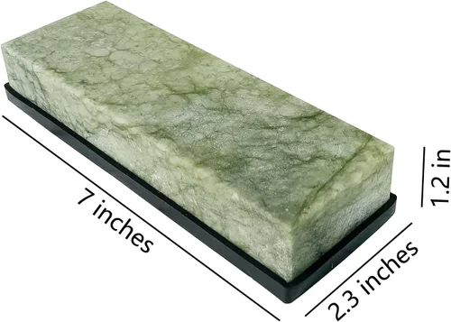 Miniatura 2 de Piedra de afilar de pulido de gran tamaño, grano 10000 # afilador de cuchillos piedra de afilar final pulido fino piedra aceitosa verde natural