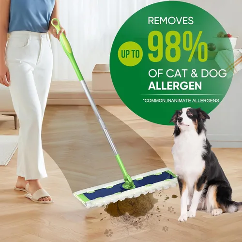 Miniatura 5 de YHOVID Paños de barrido en seco XL resistentes compatibles con trapeador, almohadillas de microfibra para trapeador, repuestos para limpiar el polvo
