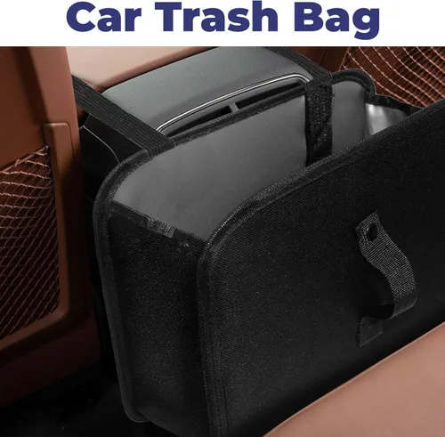 Miniatura 8 de BFXM Bote de Basura para Carro, Bote de Basura Plegable Bolsa de Basura Colgante Plegable para Asiento de Carro, Bolsas de Basura a Prueba de Fugas