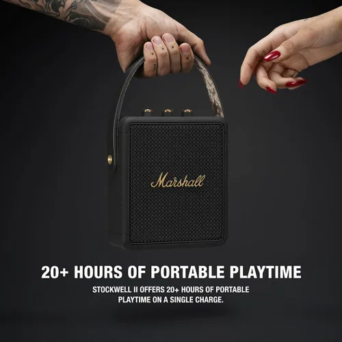 Miniatura 2 de Marshall Stockwell II - Altavoz Bluetooth portátil, negro y latón