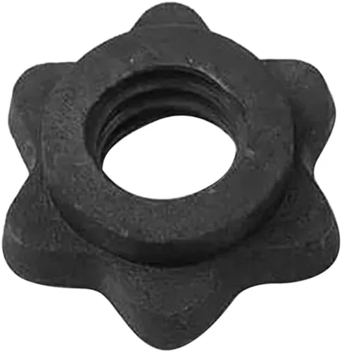 Miniatura 5 de CALIDAKA 4 collares Spinlock, tuerca hexagonal para mancuernas, tuerca de barra de mancuernas, collar de tornillo estándar de 1 pulgada, abrazaderas