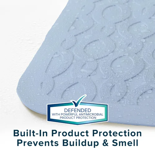Miniatura 6 de SlipX Solutions Tapete de seguridad de goma grande y duradero de 27 x 15 pulgadas, siéntete seguro y seguro en tu baño o ducha, textura de Gris