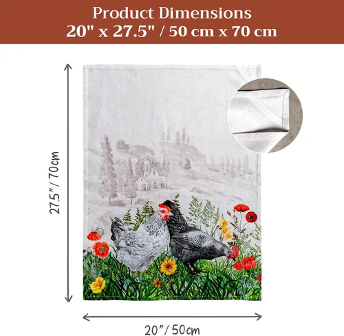 Miniatura 7 de Maison d' Hermine Juego de 3 paños de cocina 100% algodón de 27.50 x 20 pulgadas, reutilizables, paños de cocina absorbentes con lazo para colgar