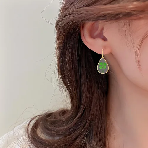 Miniatura 28 de Pendientes de flores prensadas hechos a mano para mujer