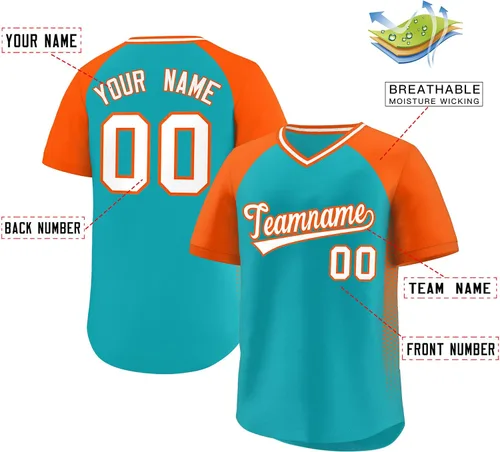 Miniatura 2 de Camiseta de béisbol personalizada con cuello en V para hombres, mujeres y jóvenes, camisetas de béisbol personalizadas con costuras o estampadas