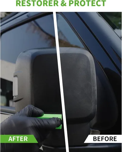 Miniatura 2 de Restaurador de adornos de plástico para automóviles, 1.69 onzas líquidas, restaurador de adornos negros, revestimiento de cerámica hidrofóbico