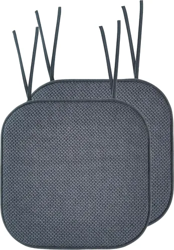 Miniatura 57 de Elegant Comfort Fundas de cojín para silla con lazos y parte trasera de goma antideslizante, espuma viscoelástica gruesa, almohadilla de cojín