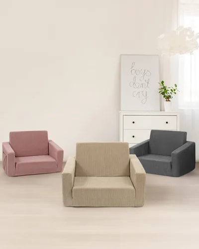 Miniatura 7 de Silla para bebés y niños, sofás blandos para bebés de 2 en 1 que se despliegan, sillas para bebés cómodas de 1 a 3 años, sofá convertible para Rosa