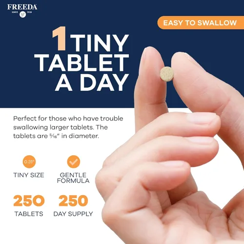 Miniatura 5 de FREEDA Suplemento de hierro suave de 29 mg para mujeres y hombres de fumarato ferroso, píldoras bajas en hierro amigables con el estómago