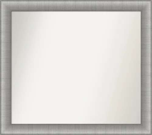 Miniatura 524 de Amanti Art Espejo de baño plateado para sobre fregadero, 28 x 47 pulgadas, espejo rectangular de plata imperial, marco de madera tradicional de gran