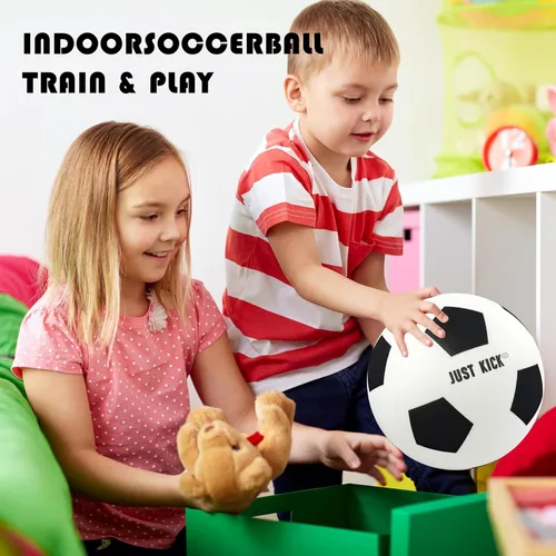 Miniatura 8 de SRG Pelota de fútbol de espuma silenciosa – Pelota de fútbol sin aire para entrenamiento silencioso, diseño de espuma suave y duradera, multiusos