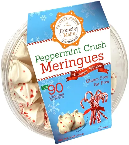 Miniatura 8 de Krunchy Melts Galletas originales de merengue Sabor vainilla de Halloween Solo 90 calorías por porción Sin grasa, sin gluten, sin lácteos