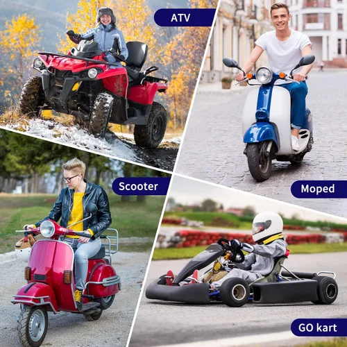 Miniatura 6 de Trkimal Bomba de combustible de vacío de tres cabezales Petcock + filtro de combustible de gas, tubo, tubo, clips de resorte para GY6 50cc 150cc