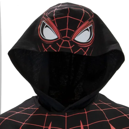 Miniatura 4 de Marvel Avengers - Disfraz de personajes de superhéroes para niños ligero manga corta sudadera con capucha y pantalones cortos conjunto deportivo