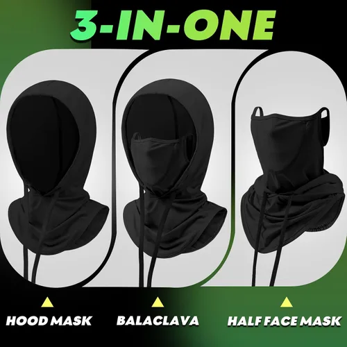 Miniatura 2 de Pasamontañas transpirable 3 en 1 con malla para la nariz, protección solar, protección UV, cubierta completa para la cabeza, hombres y mujeres