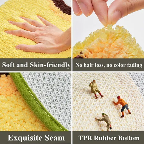 Miniatura 8 de Tapetes de baño bohemios antideslizantes geométricos, alfombras de baño esponjosas, suaves y absorbentes para baño, ducha, lavabo, hogar, entrada, L