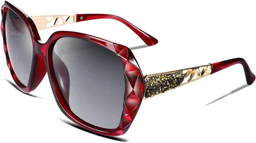 Miniatura 61 de FEISEDY - gafas de sol polarizadas para mujer, marco compuesto brillante B2289
