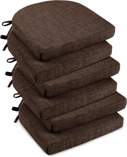 Miniatura 32 de downluxe Cojines para sillas de interior para sillas de comedor, almohadillas de espuma texturizadas suaves y cómodas para sillas de cocina