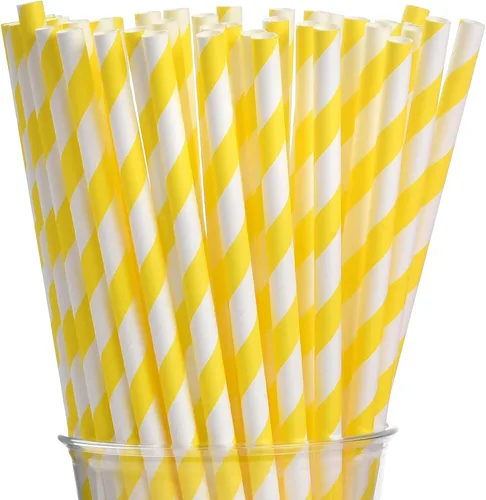 Miniatura 13 de ALINK 100 pajitas rojas, pajitas de papel biodegradables rojas y blancas a rayas para fiestas, eventos, manualidades, suministros de decoración