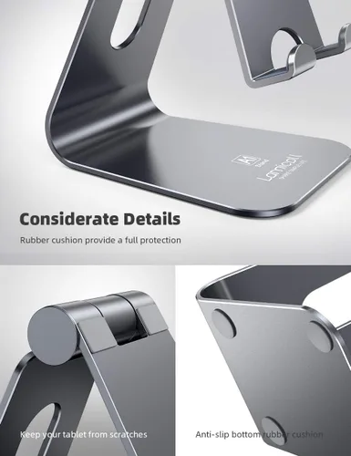 Miniatura 6 de Lamicall - Soporte para tableta, soporte para escritorio - Base de acoplamiento de escritorio ajustable multi-ángulo, compatible con iPad Pro 11