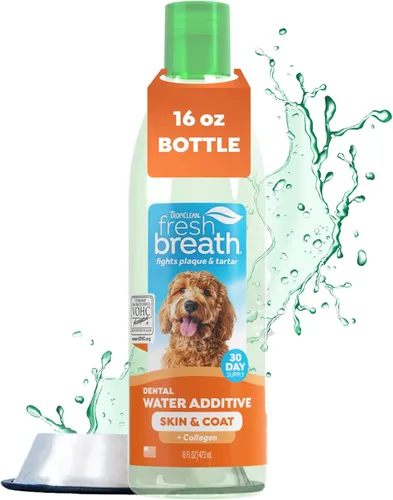 Miniatura 15 de TropiClean Fresh Breath Advanced Whitening - Aditivo blanqueador de agua para perros, solución de máxima potencia para limpieza de dientes de perro