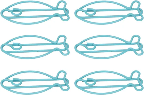 Miniatura 2 de Jeanoko Clips de papel en forma de pescado, clips de papel de metal, clips de oficina portátiles para clasificación de archivos, organización