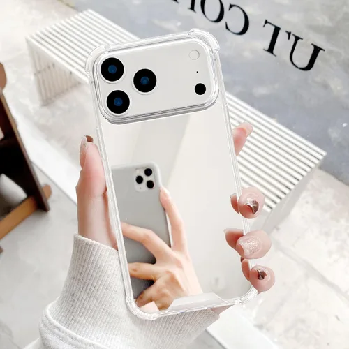 Miniatura 9 de Funda compatible con iPhone 11 con espejo con parachoques a prueba de golpes, parte trasera dura, delgada, cubierta protectora delgada para niñas