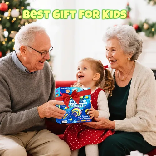Miniatura 9 de Nicmore Arte y manualidades de conchas marinas para niños: kits de pintura que brillan en la oscuridad, manualidades para edades de 4 a 6 años, 4 a