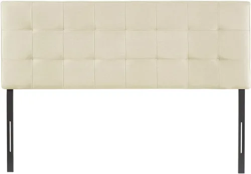 Miniatura 4 de Naomi Home Jessenia - Cabecera capitonada ajustable tapizada de lino con superficie acolchada, soporte de pared o marco de cama, color crema
