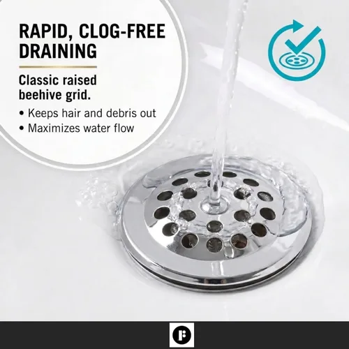 Miniatura 7 de Fine Fixtures Desagüe de ducha para bañera, tubo de latón calibre 20, kit de drenaje de desbordamiento de palanca de viaje, latón satinado