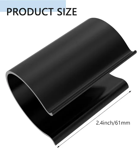 Miniatura 2 de Jetec 16 clips negros para cubierta de piscina para abrazaderas de cubierta de piscina sobre el suelo para abrazaderas de tubería de PVC de 1-1/2