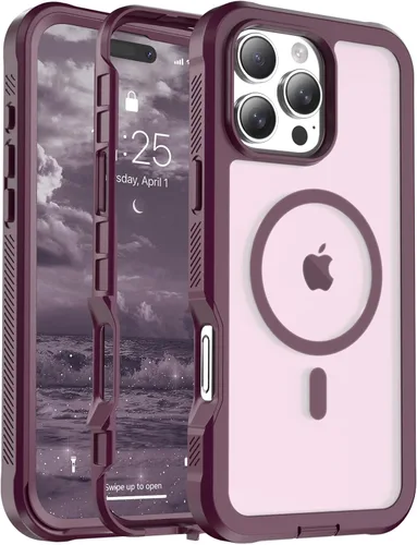 Miniatura 32 de jaroco - Funda magnética compatible con MagSafe para iPhone 11 de 6.1 pulgadas; protección de grado militar contra caídas, de doble capa