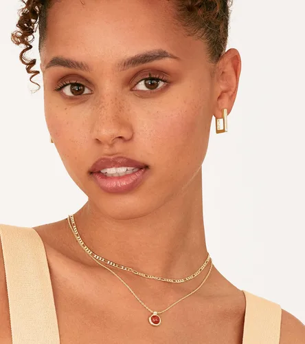 Miniatura 4 de PAVOI Aretes de aro de plata de ley 925 chapados en oro de 14 quilates Aretes de aro rectangulares geométricos de oro para mujer